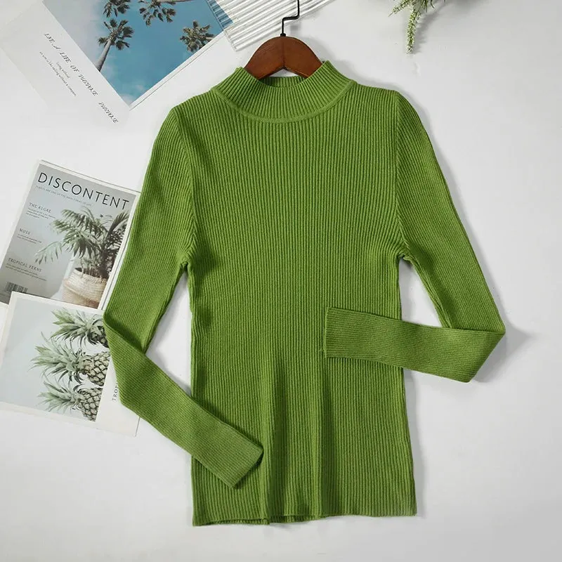 Women's Turtleneck Knitted Cashmere Soft Pullover Sweater