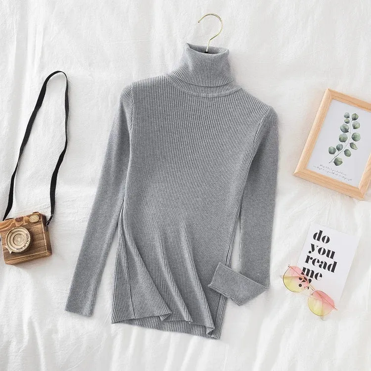 Women's Turtleneck Knitted Cashmere Soft Pullover Sweater