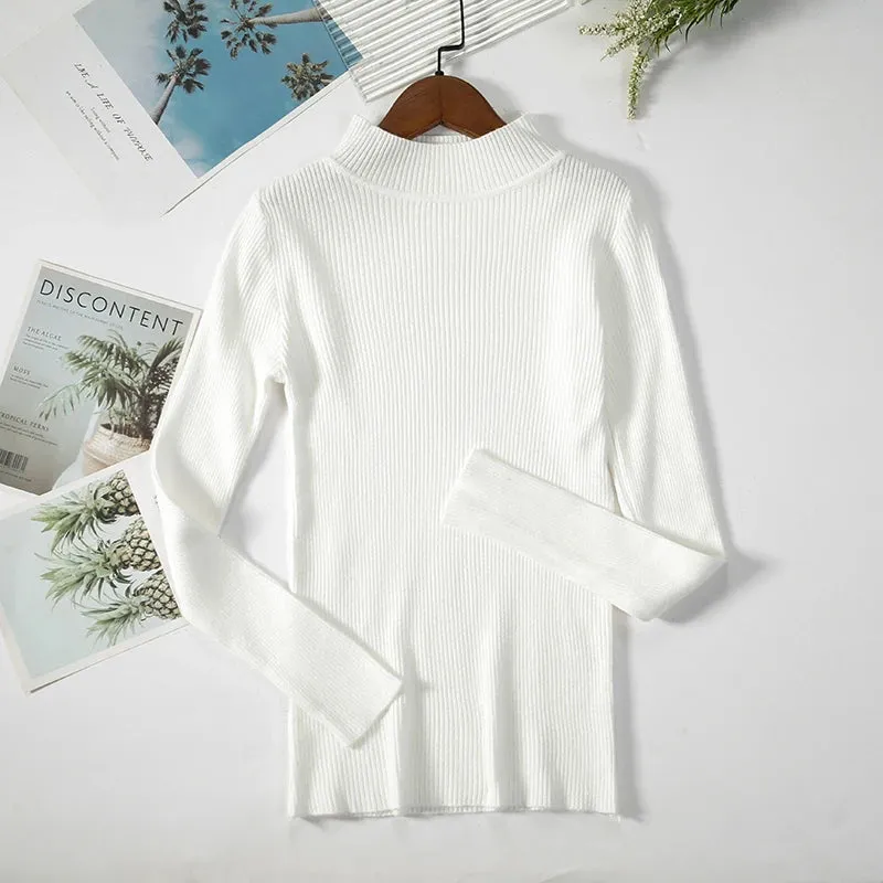 Women's Turtleneck Knitted Cashmere Soft Pullover Sweater
