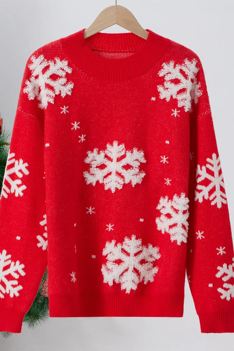 WR3354 Snowflake Holiday Sweater Outerwear