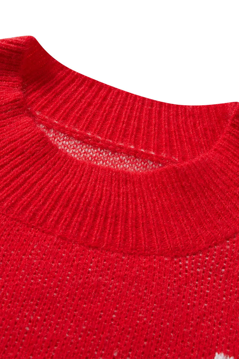 WR3354 Snowflake Holiday Sweater Outerwear