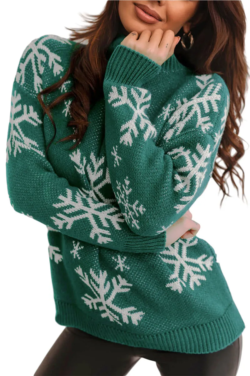 WR3354 Snowflake Holiday Sweater Outerwear