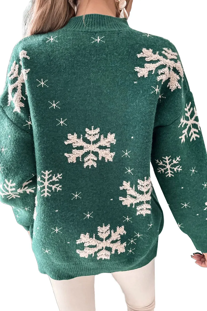 WR3354 Snowflake Holiday Sweater Outerwear