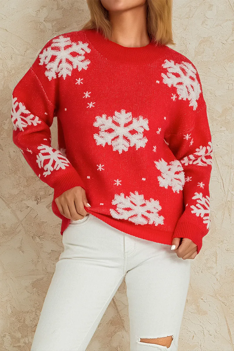 WR3354 Snowflake Holiday Sweater Outerwear
