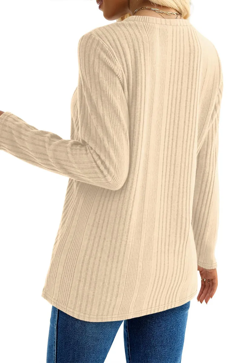 WS3196 Round Neck Pullover Sweater Outerwear