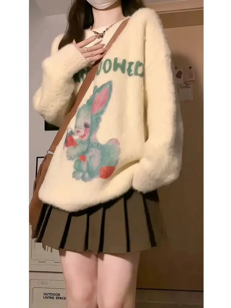 Y2K Cartoon Print Sweater