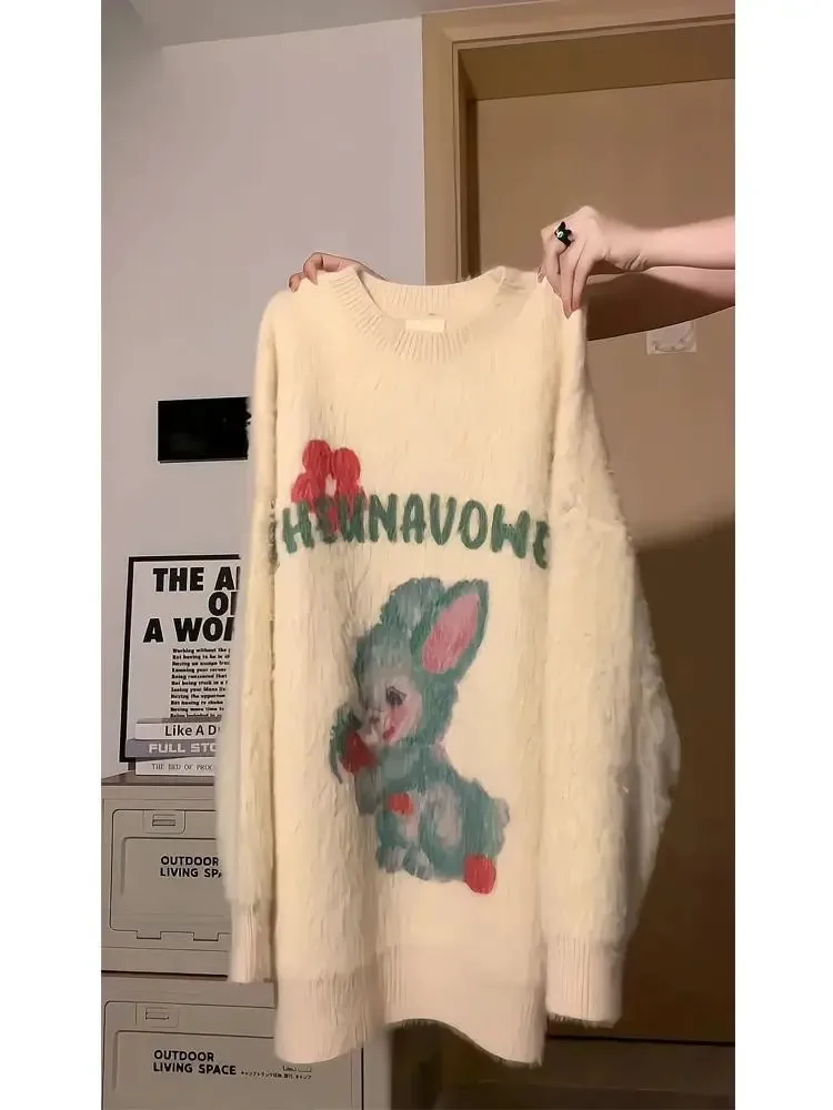 Y2K Cartoon Print Sweater