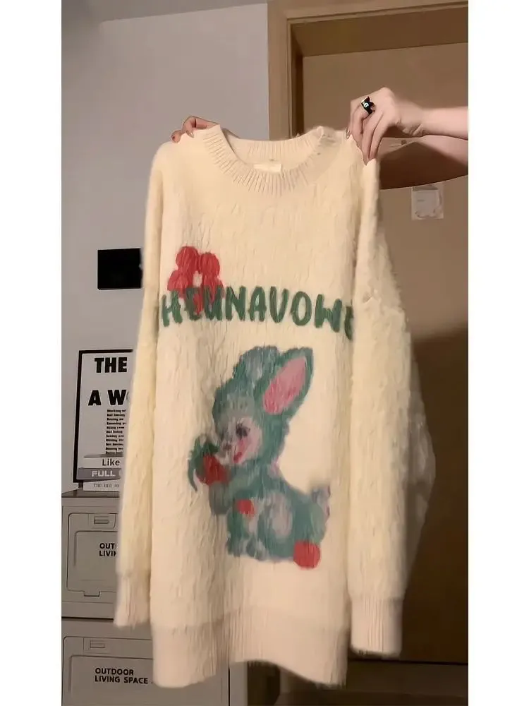 Y2K Cartoon Print Sweater