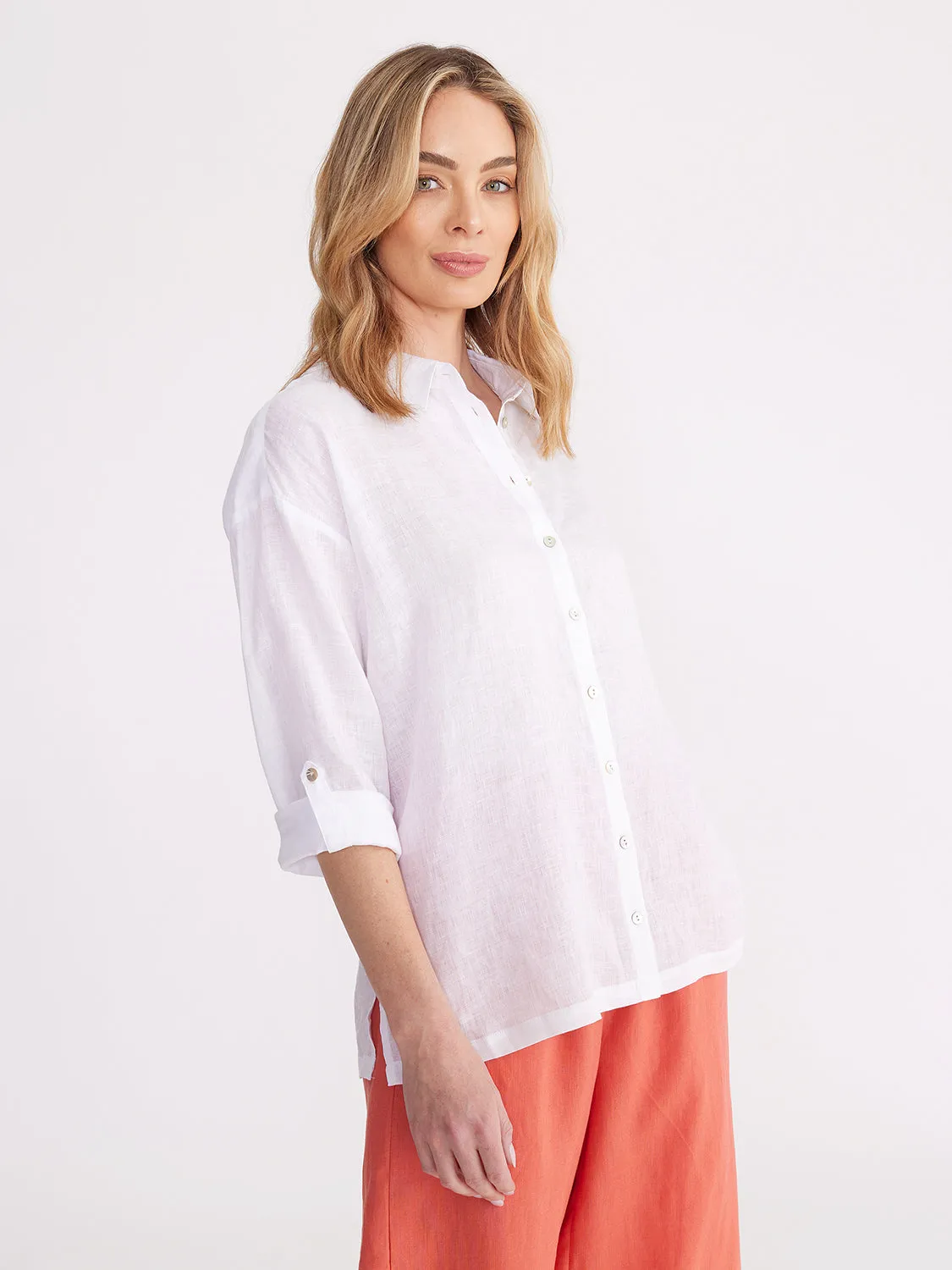 Yarra Trail Relaxed Linen Overshirt YT24S4014