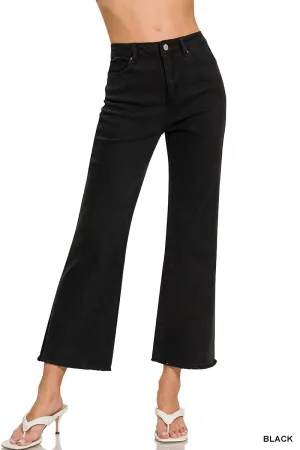 Zenana Black Acid Wash Pants